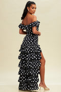 Black Pretty Woman Polka Dot Dress - WonderingCloth