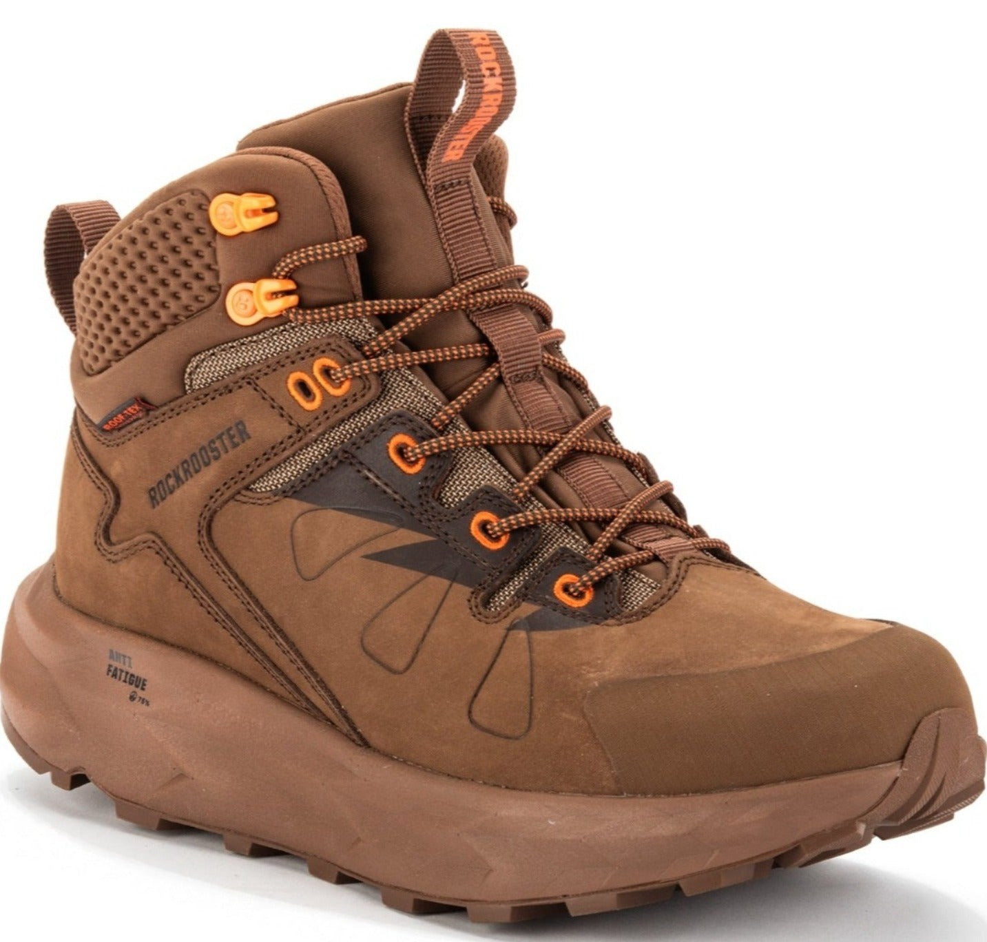 ROCKROOSTER Farmington Brown 6 Inch Waterproof Hiking Boots with VIBRAM® Outsole  OC21031 - WonderingCloth