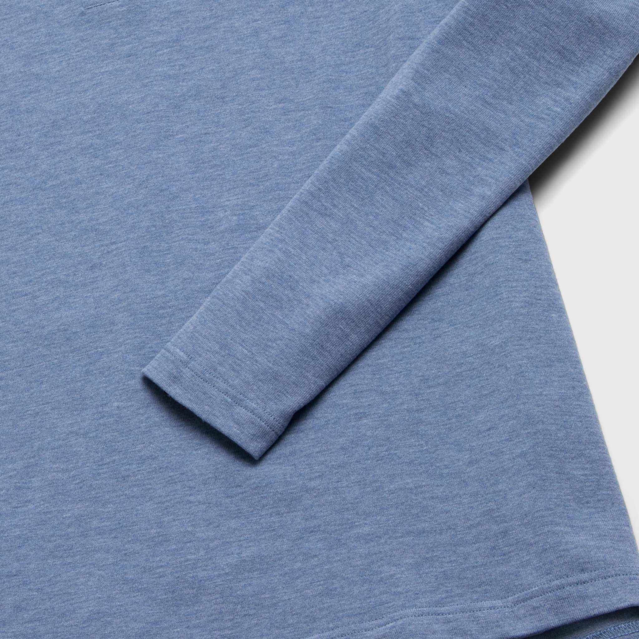 Sean Ultra Soft Classic Henley - Blue Heather - WonderingCloth