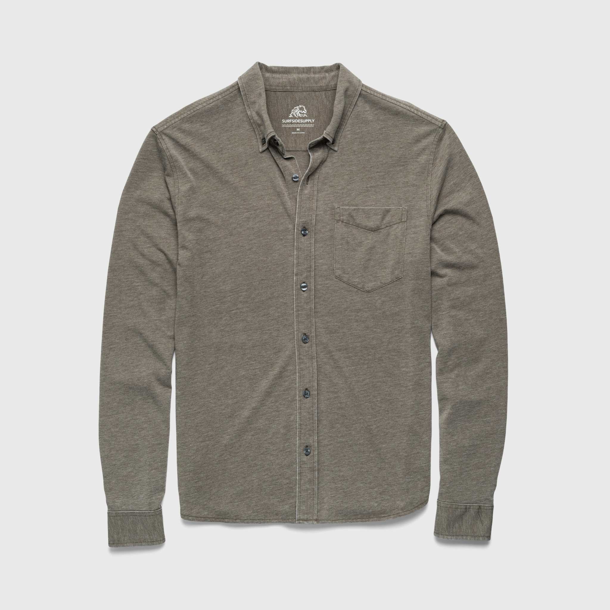 Anthony Burnout Shirt - Olive Night - WonderingCloth