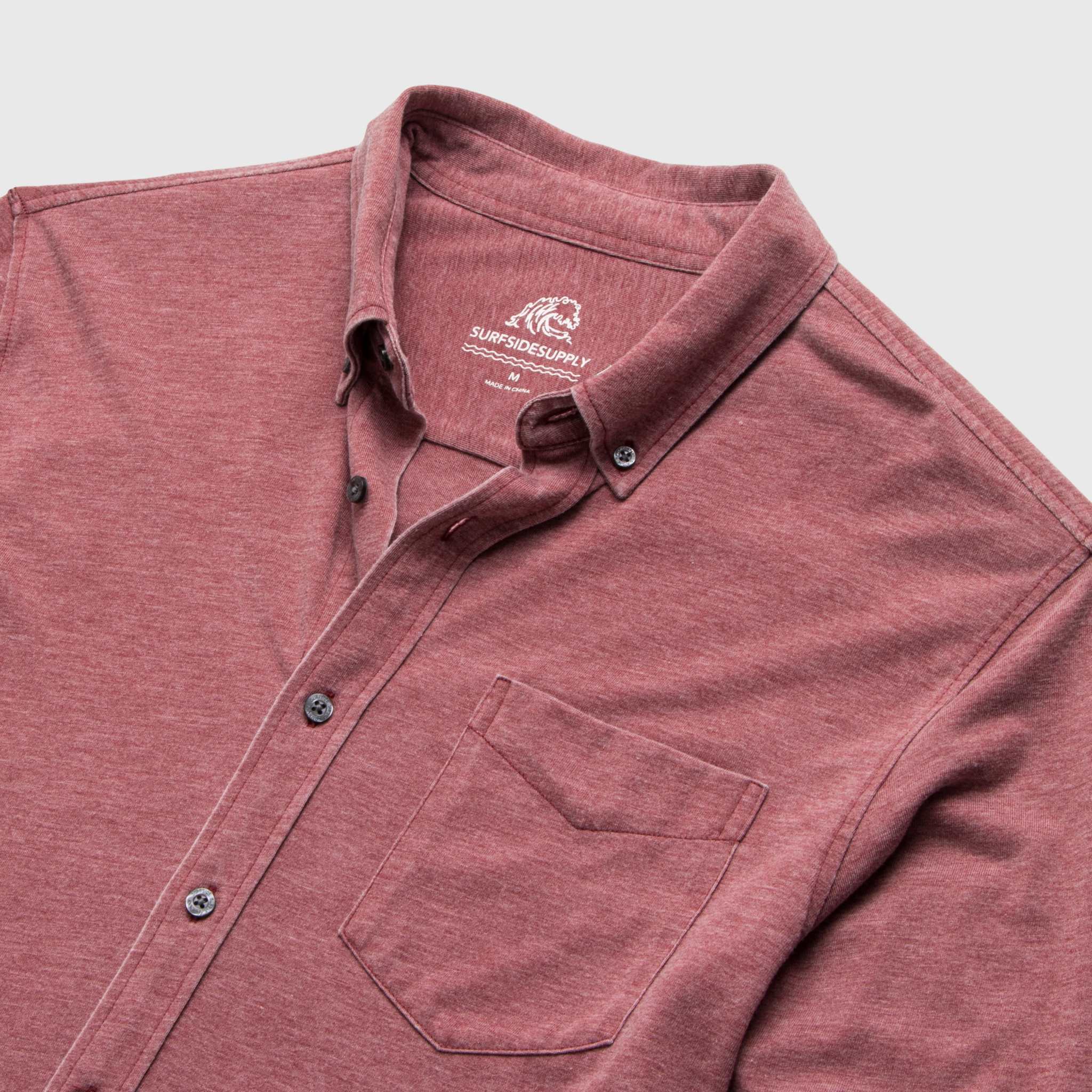 Anthony Burnout Shirt - Red Syrah - WonderingCloth