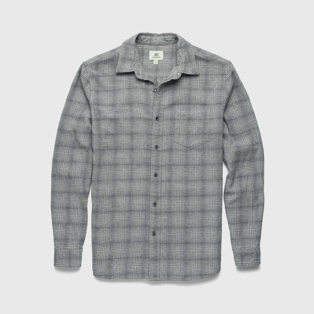 Brian Brushed Plaid Shirt - Heather Grey - WonderingCloth
