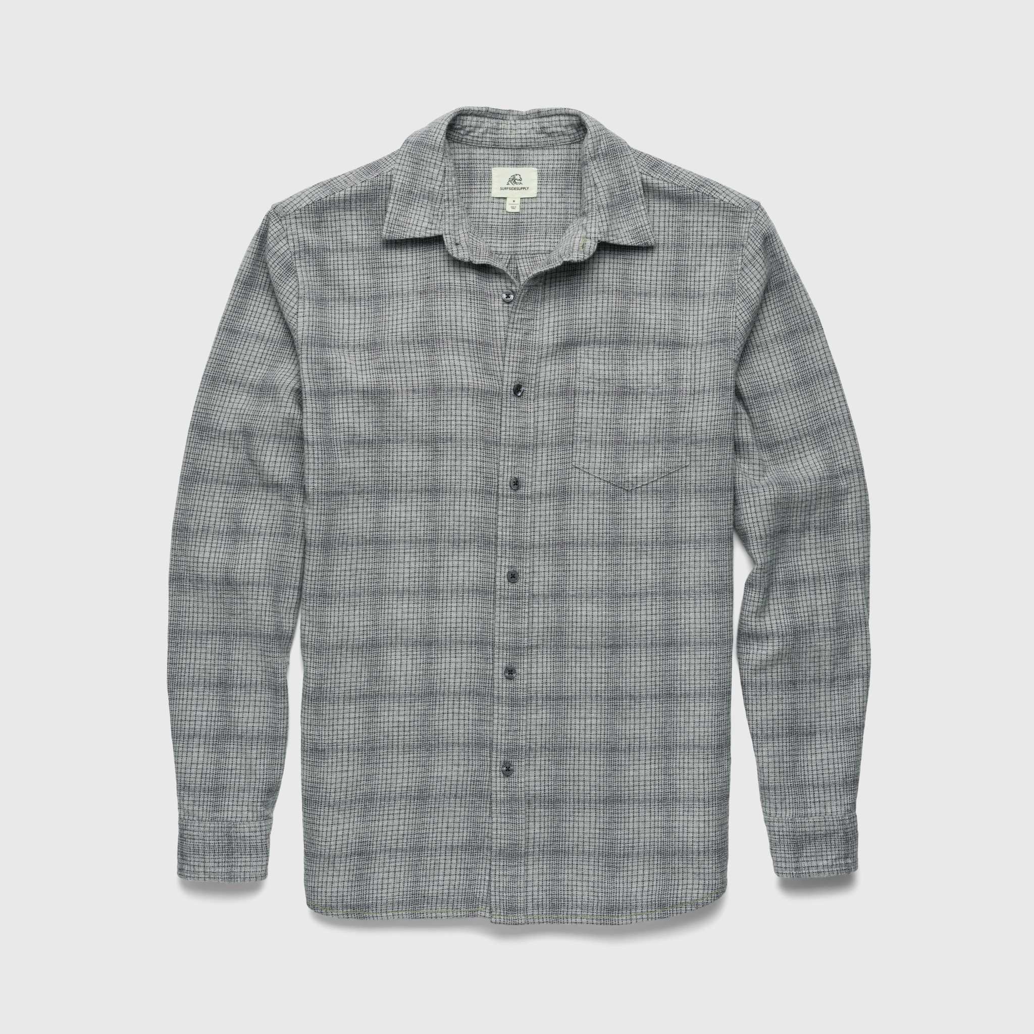 Brian Brushed Plaid Shirt - Heather Grey - WonderingCloth