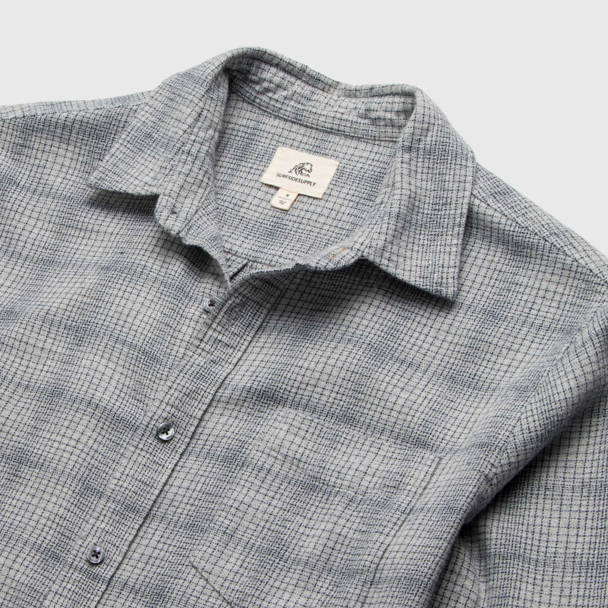 Brian Brushed Plaid Shirt - Heather Grey - WonderingCloth