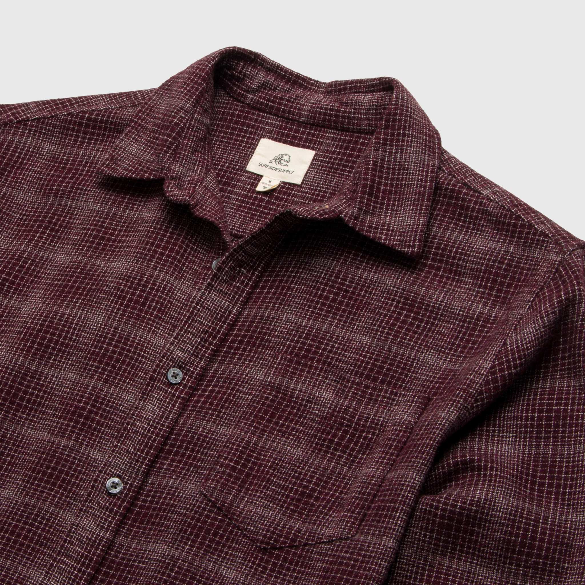 Brian Brushed Plaid Shirt - Cabernet Heather - WonderingCloth