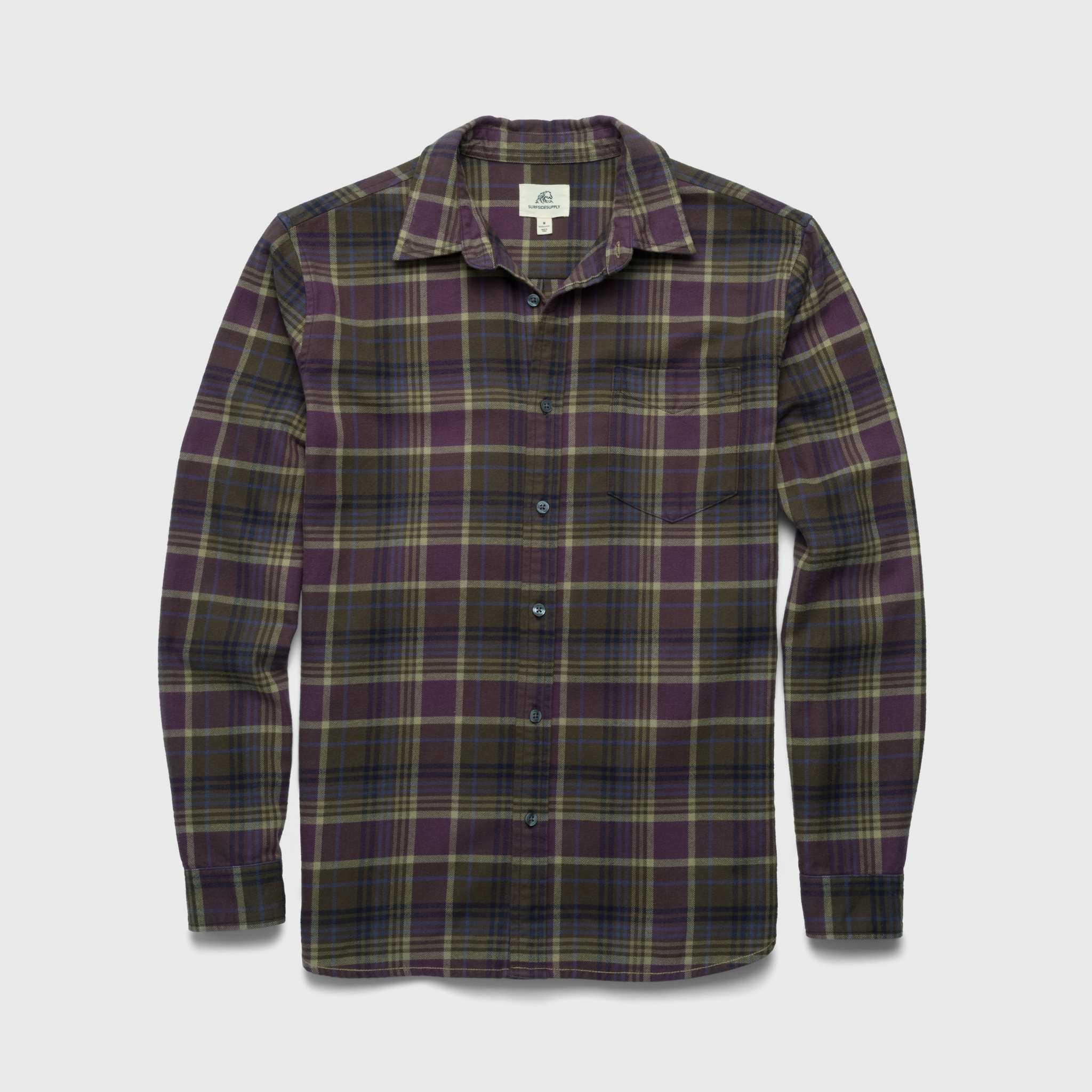 Brian Flannel Plaid Shirt - Grape Combo - WonderingCloth