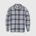 Brian Flannel Plaid Shirt - Jet Stream Combo - WonderingCloth