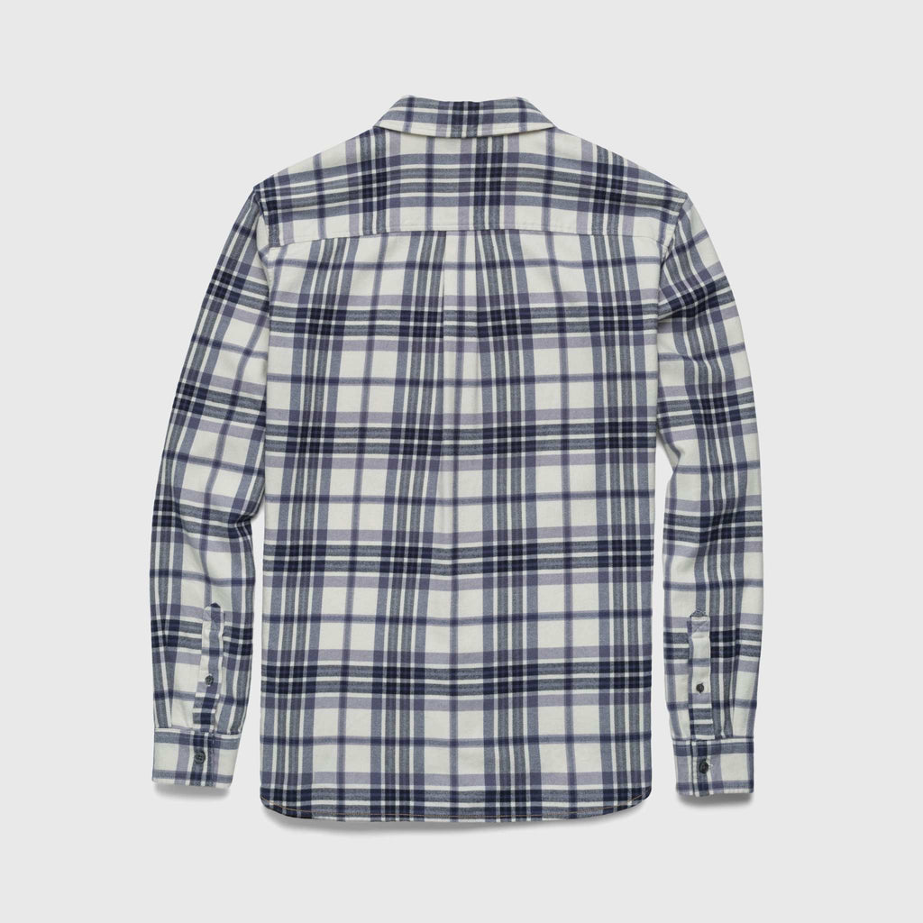 Brian Flannel Plaid Shirt - Jet Stream Combo - WonderingCloth