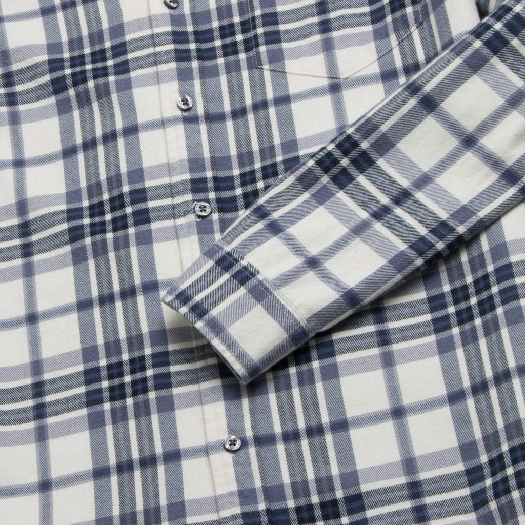 Brian Flannel Plaid Shirt - Jet Stream Combo - WonderingCloth
