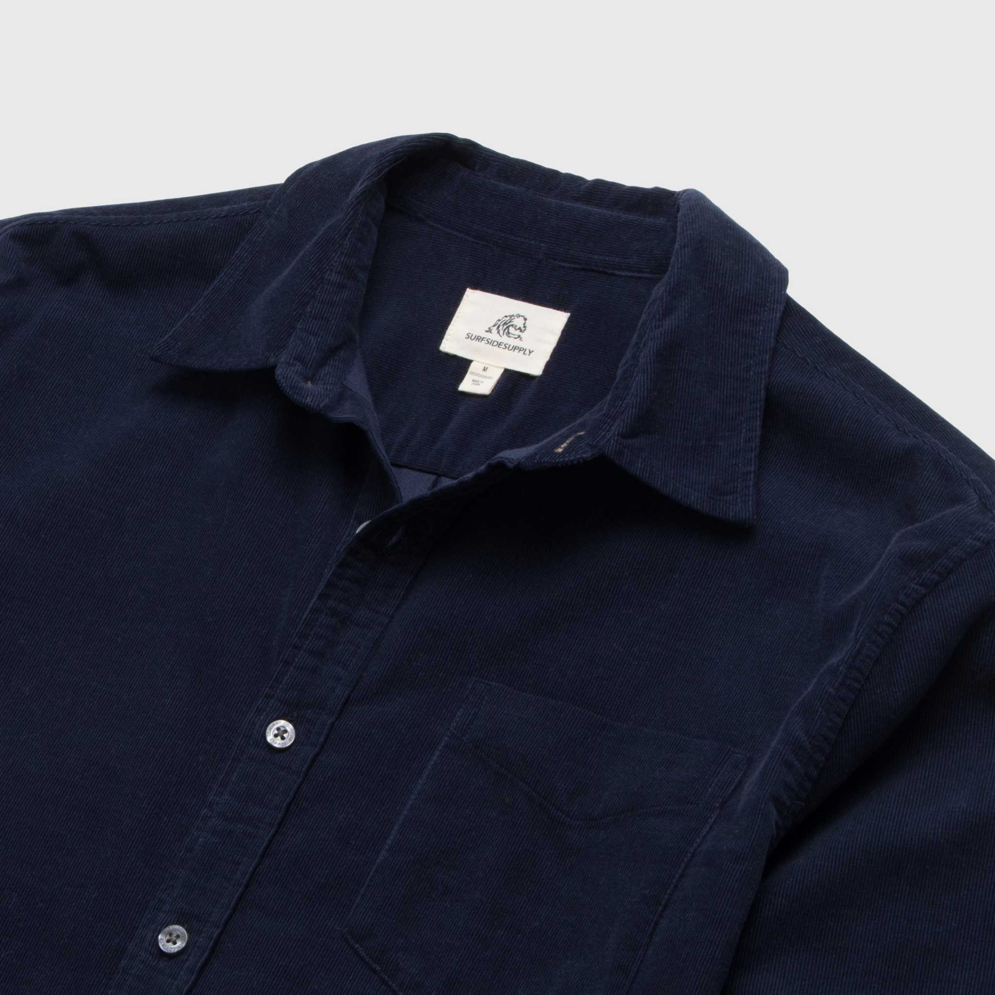 Brian Corduroy Shirt - Navy Blazer - WonderingCloth