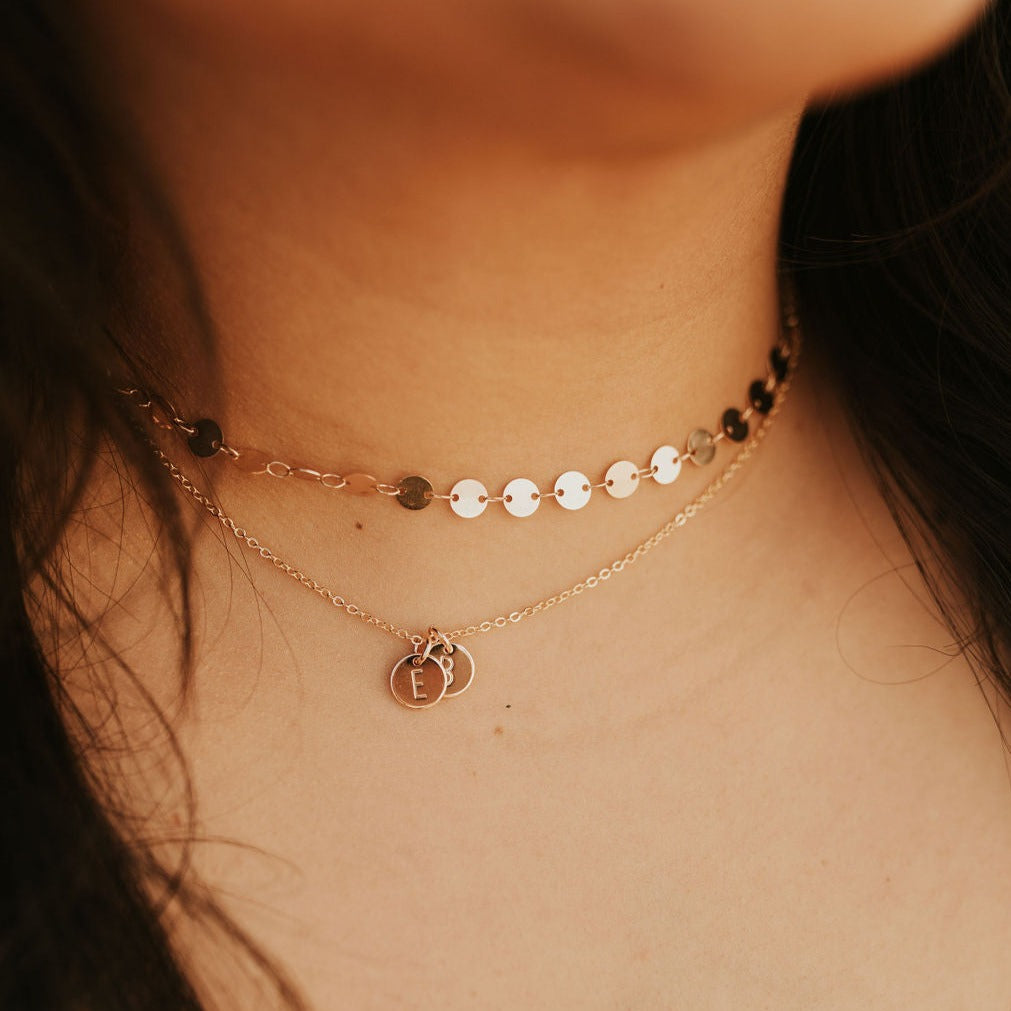 Chloe Gold Filled Coin Necklace - WonderingCloth