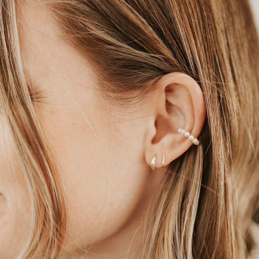 Princess Gold Filled Pearl Ear Cuff - WonderingCloth
