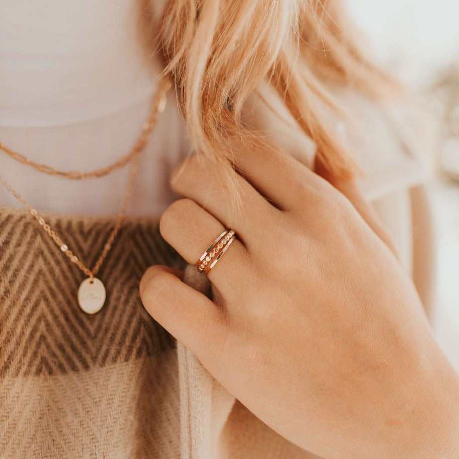 Micah Gold Filled Stacking Ring - WonderingCloth