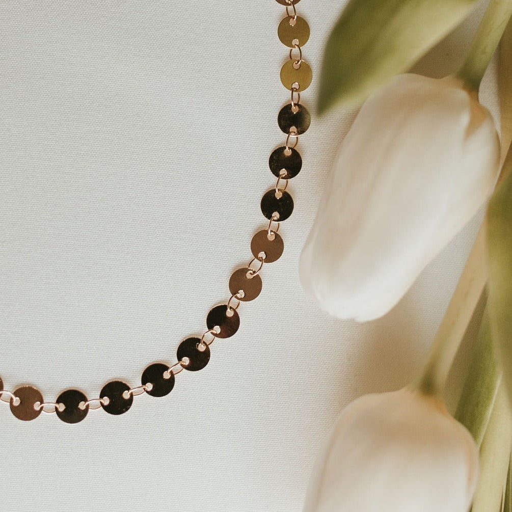 Chloe Gold Filled Coin Necklace - WonderingCloth