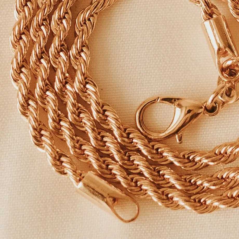 Naomi Gold Filled Rope Necklace - WonderingCloth