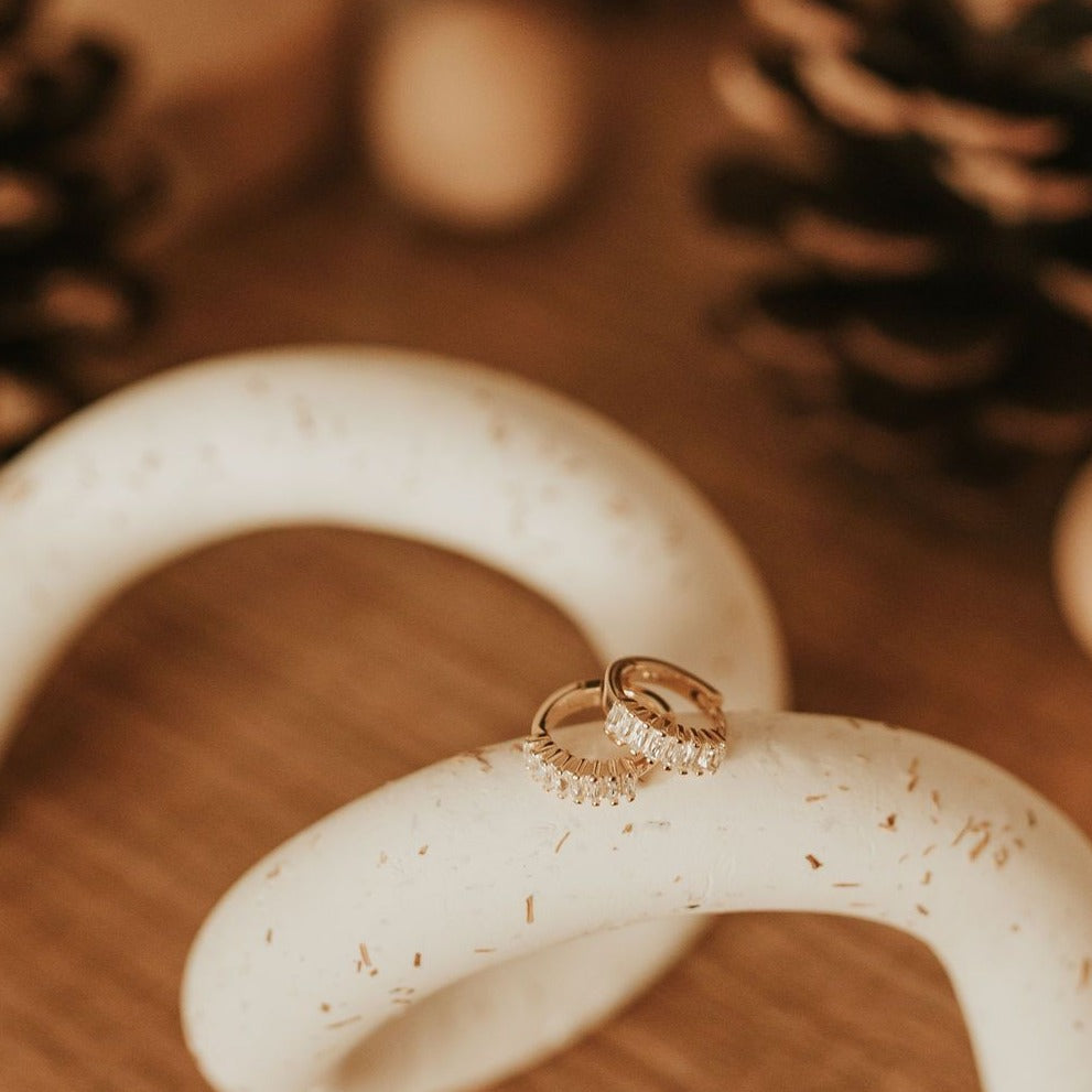 Ivy Diamond Hoops - WonderingCloth