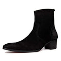 Dress Boot for Men Suede Leather Chelsea Boots Casual Heel Shoes OS-JY002-US - WonderingCloth
