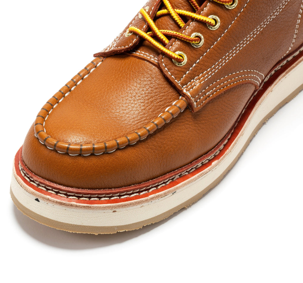 ROCKROOSTER Norwood Men's 6 inch Brown Soft Toe Wedge Work Boots SAP611 - WonderingCloth