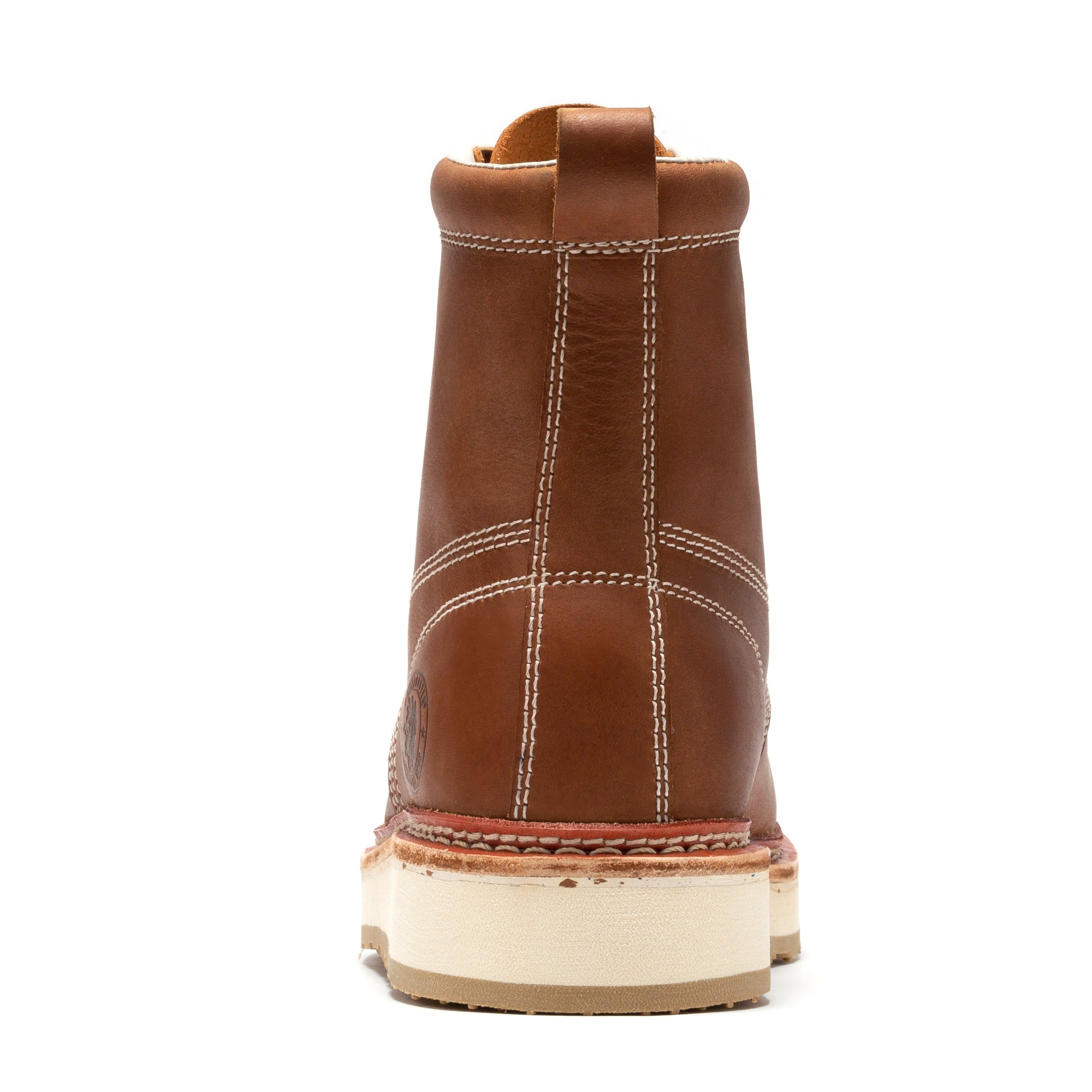 ROCKROOSTER Norwood Men's 6 inch Brown Steel Toe Wedge Work Boots SAP621 - WonderingCloth