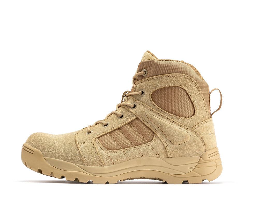 Botas Pro Sand Men's 6 inch Side Zipper Rubber Sole Tactical Boots BMP110 - WonderingCloth