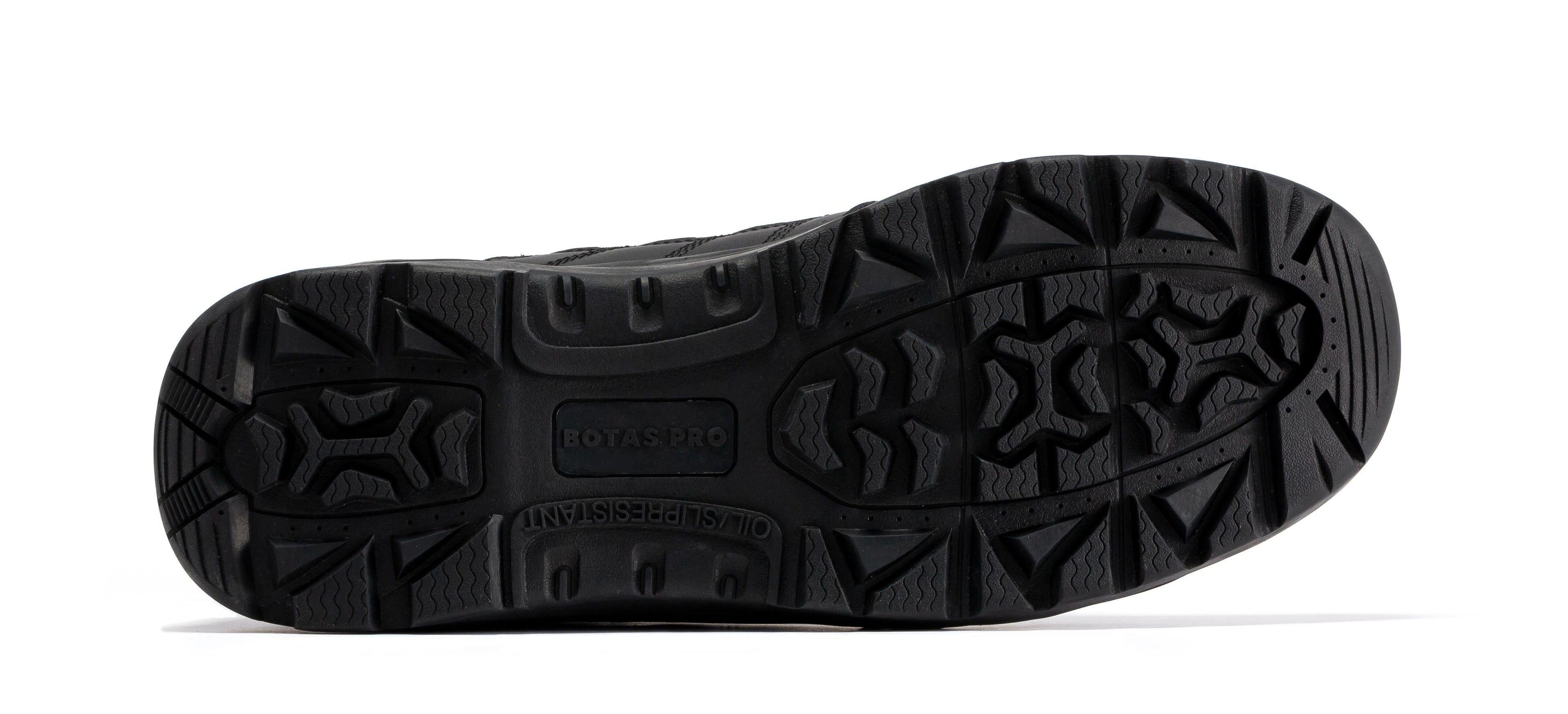 Botas Pro Black Men's 8 inch Side Zipper Rubber Sole Tactical Boots BMP110BK - WonderingCloth