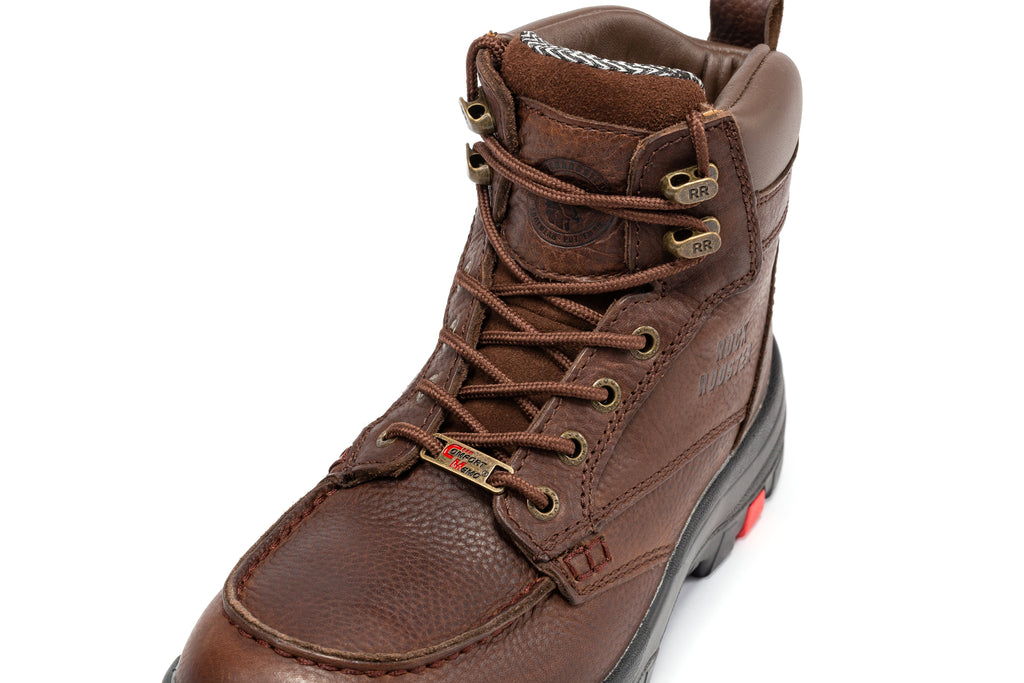 ROCKROOSTER  Zumbro 6 inch Wide Steel Toe, Waterproof Work Boots, Rubber Outsole, EH Protection, ASTM 2413, Work Boots AK372 - WonderingCloth