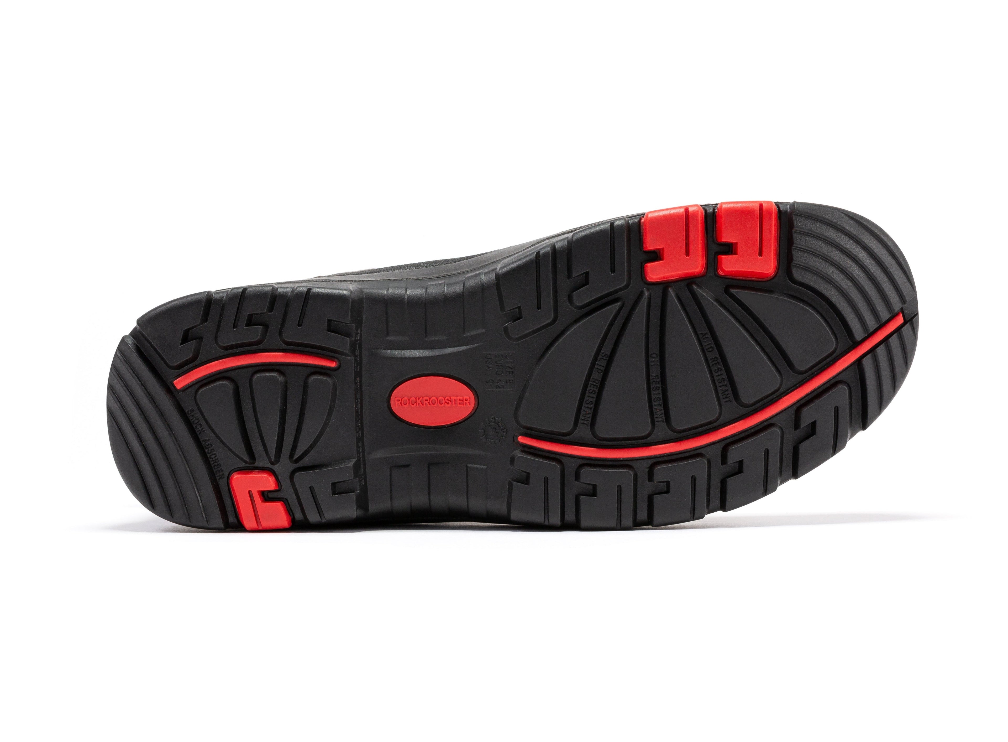 ROCKROOSTER Zumbro 6 inch Wide, Soft Toe, Rubber Outsole, EH Protection, ASTM 2892, Work Boots AK371 - WonderingCloth