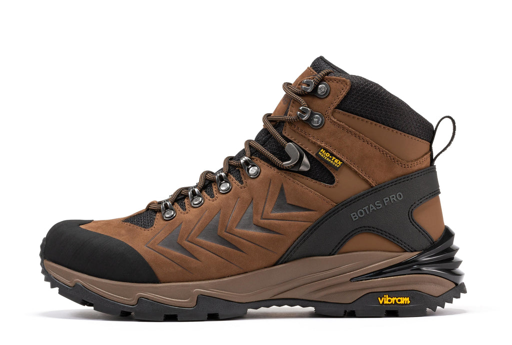Botas Pro Brown 6 Inch Waterproof Hiking Boots with VIBRAM® Traction Lug Outsole  BP22121 - WonderingCloth
