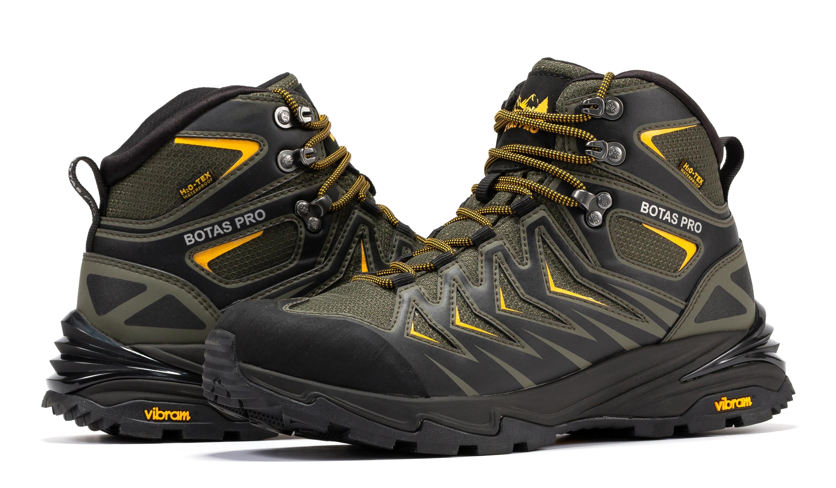 Botas Pro Metallic Green 6 Inch Waterproof Hiking Boots with VIBRAM® Traction Lug Outsole  BP22111 - WonderingCloth