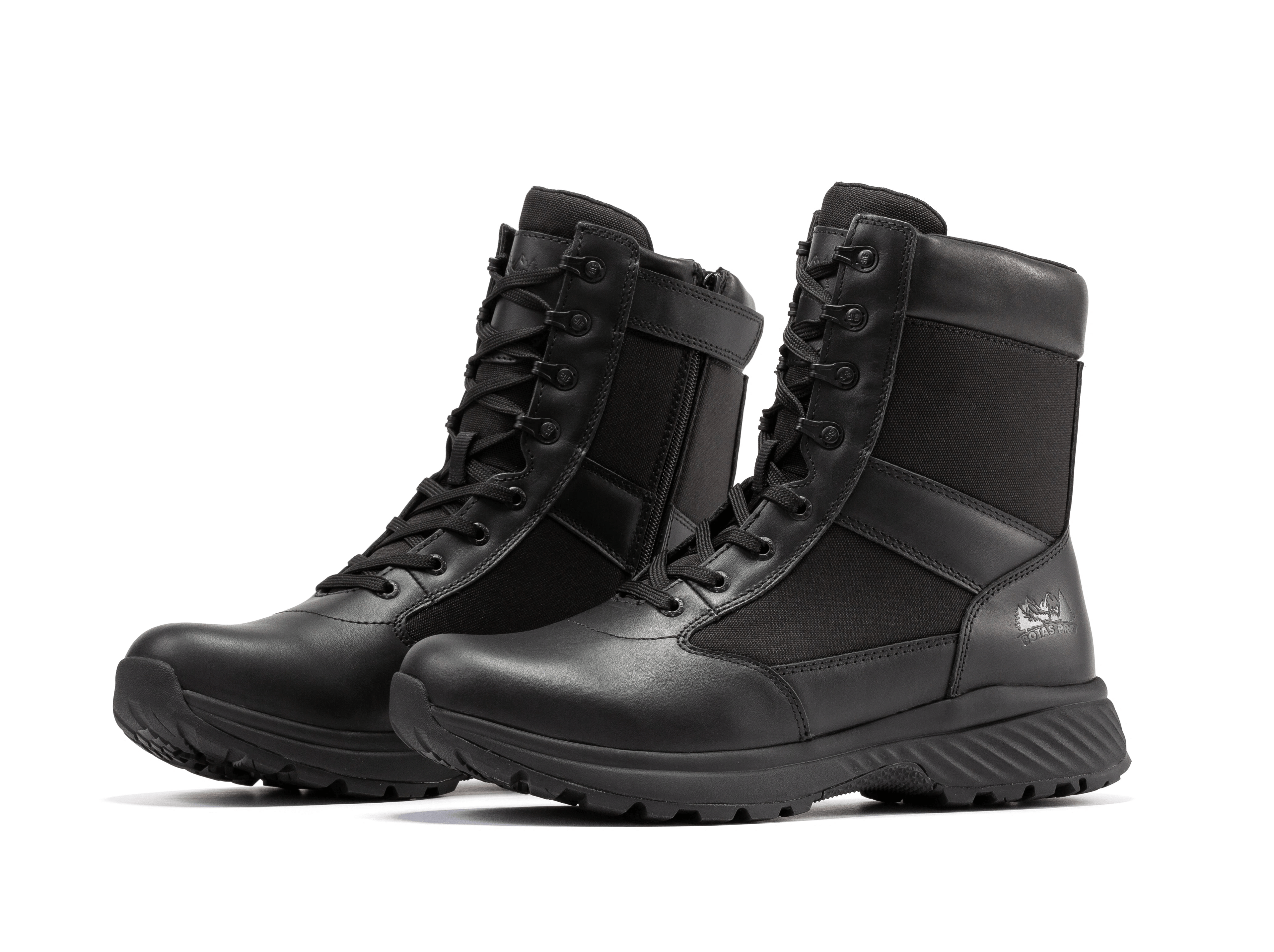 Botas Pro Black Men's 8 inch Side Zipper Military Tactical Boots BP703 - WonderingCloth