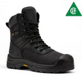 ROCKROOSTER Beaufort Men's Black 8 inch Waterproof Composite Toe Work Boots VAK830 - WonderingCloth