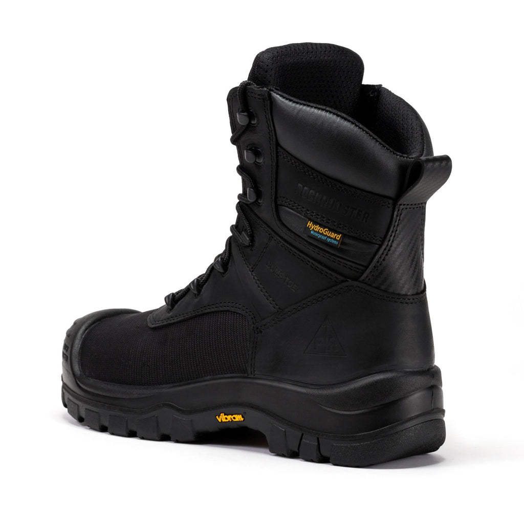 ROCKROOSTER Beaufort Men's Black 8 inch Waterproof Composite Toe Work Boots VAK830 - WonderingCloth