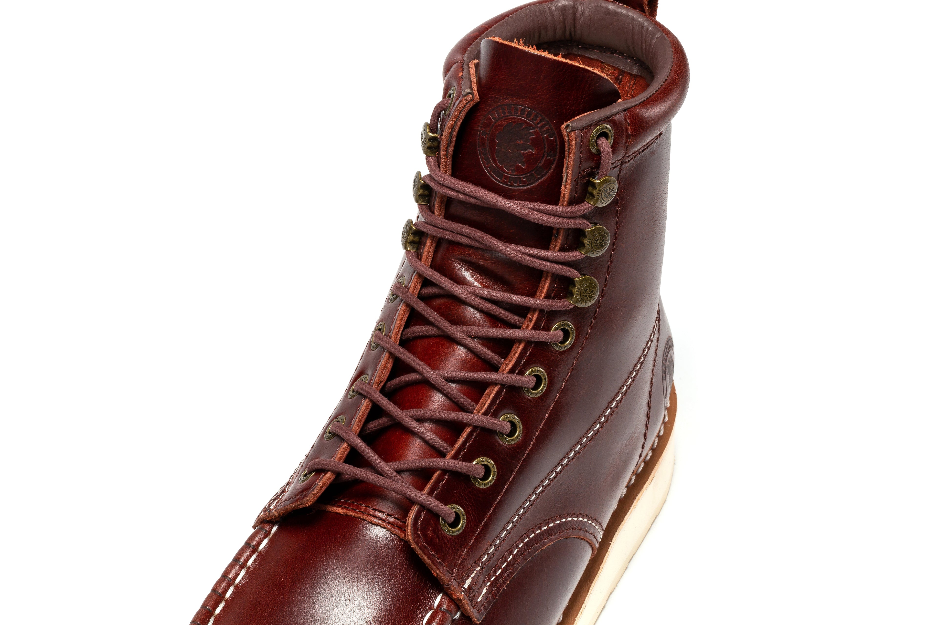 ROCKROOSTER Norwood Cherry Brown Men's 6 inch Soft Toe Wedge Work Boots SAP600 - WonderingCloth