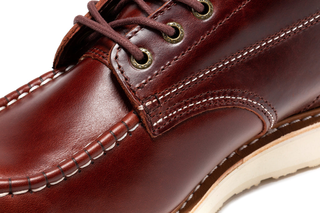 ROCKROOSTER Norwood Cherry Brown Men's 6 inch Soft Toe Wedge Work Boots SAP600 - WonderingCloth