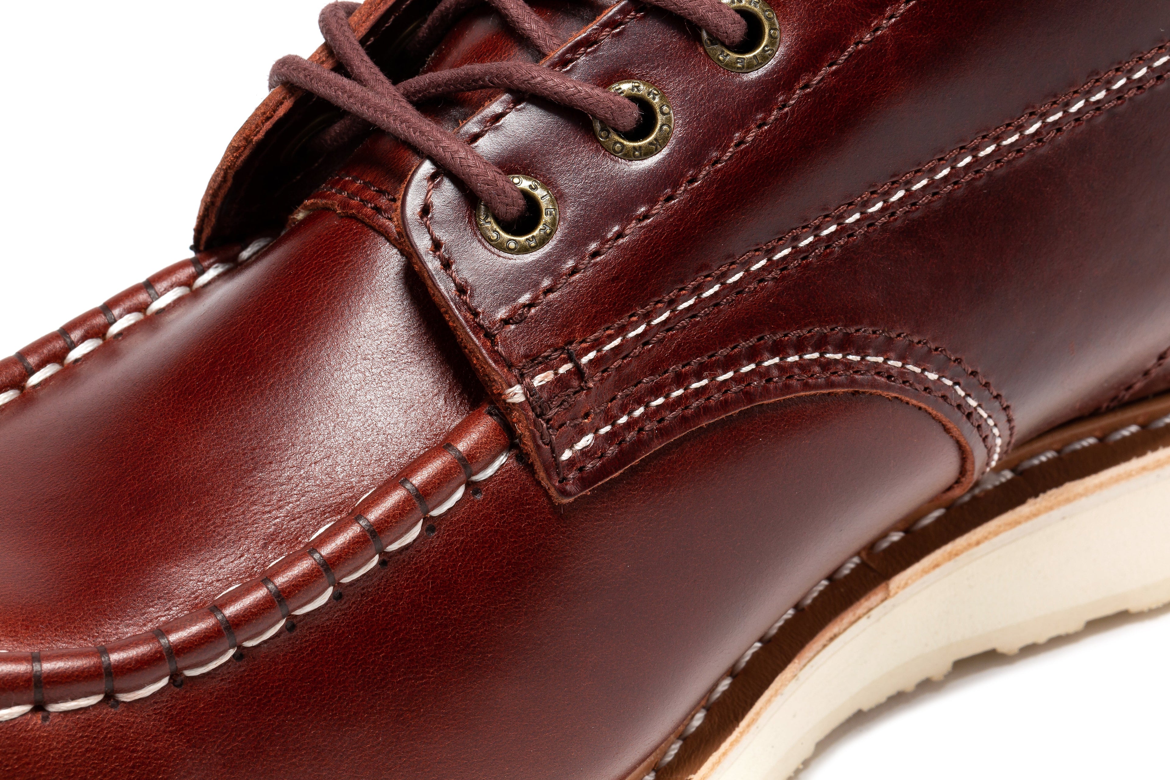 ROCKROOSTER Norwood Cherry Brown Men's 6 inch Soft Toe Wedge Work Boots SAP600 - WonderingCloth