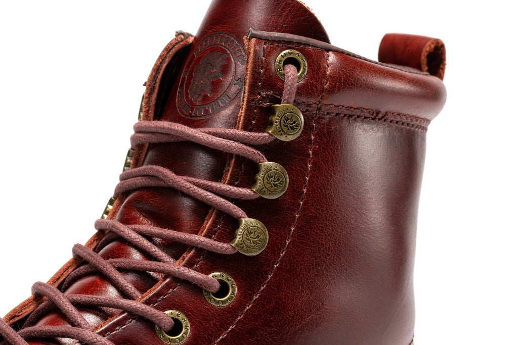 ROCKROOSTER Norwood Cherry Brown Men's 6 inch Soft Toe Wedge Work Boots SAP600 - WonderingCloth