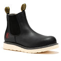 ROCKROOSTER Capitola Men's 6 inch Black Steel Toe Wedge Work Boots SAP101 - WonderingCloth