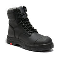 ROCKROOSTER Roslyn Black 7 inch Zip-sided Composite Toe Leather Work Boots CP245Z - WonderingCloth