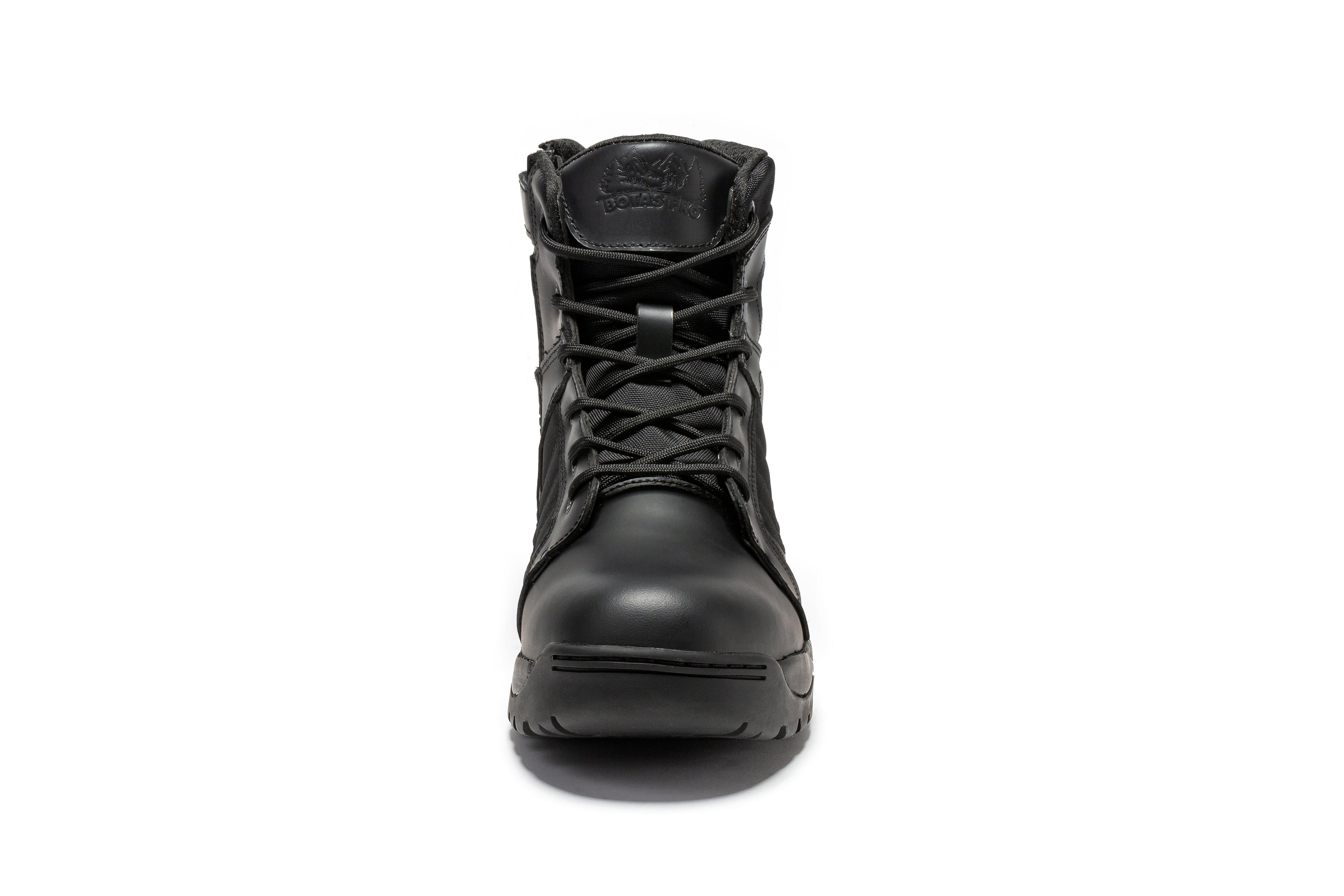 Botas Pro Black Men's 6 inch Side Zipper Rubber Sole Tactical Boots BMP111BK - WonderingCloth