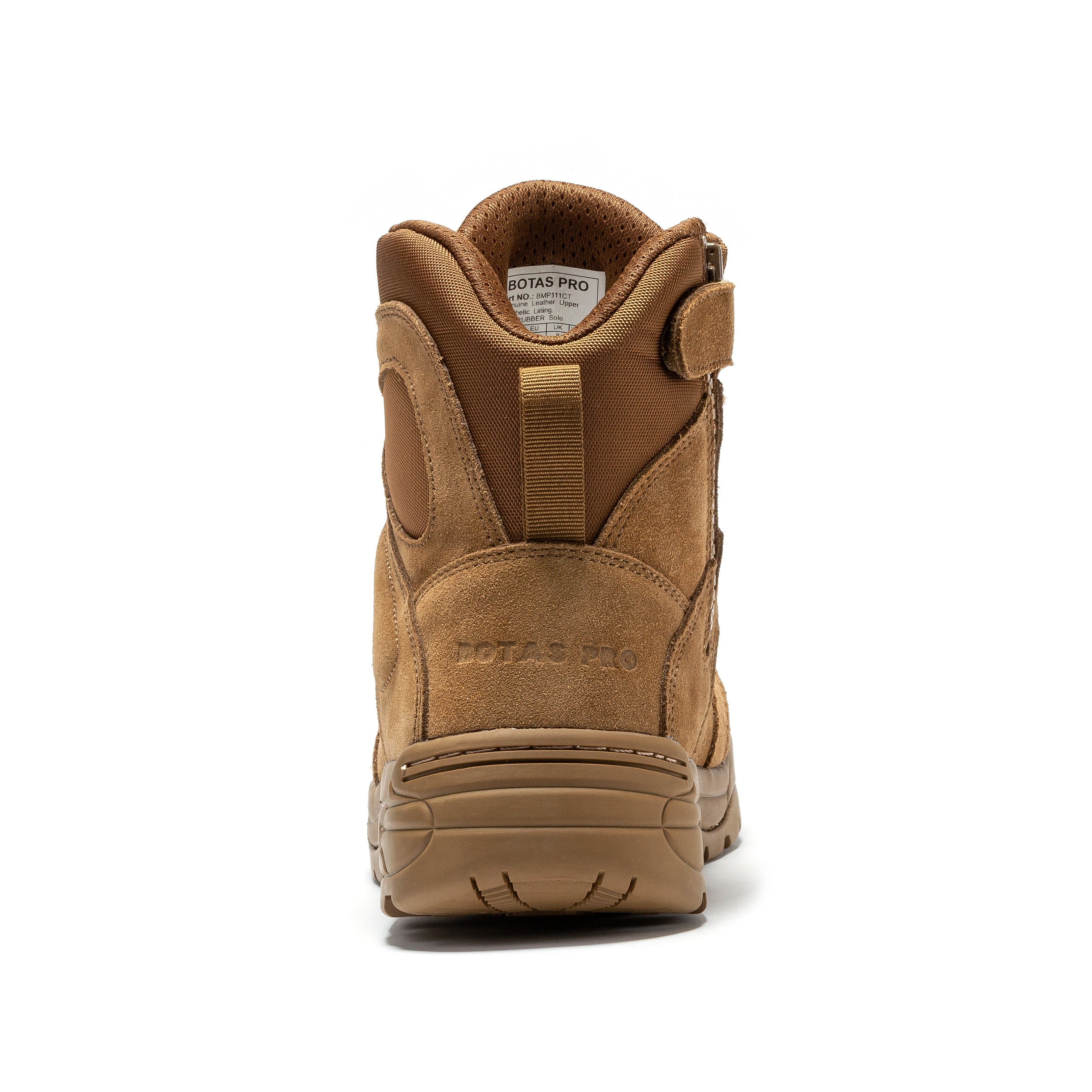 Botas Pro Coyote Men's 6 inch Side Zipper Rubber Sole Tactical Boots BMP111CT - WonderingCloth