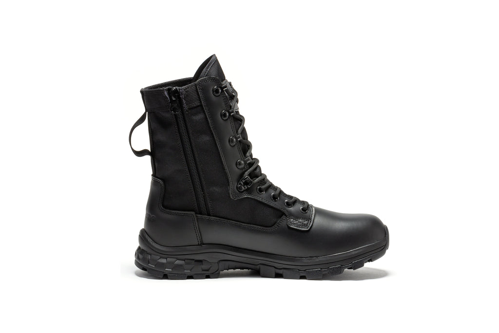 Botas Pro Black Men's 8 inch Side Zipper Military Tactical Boots BP401BK - WonderingCloth