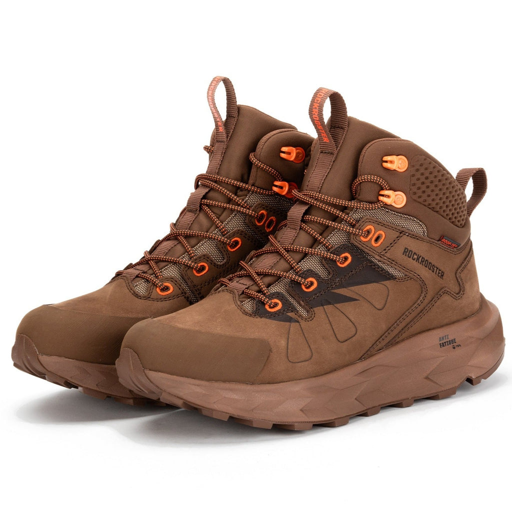 ROCKROOSTER Farmington Brown 6 Inch Waterproof Hiking Boots with VIBRAM® Outsole  OC21031 - WonderingCloth