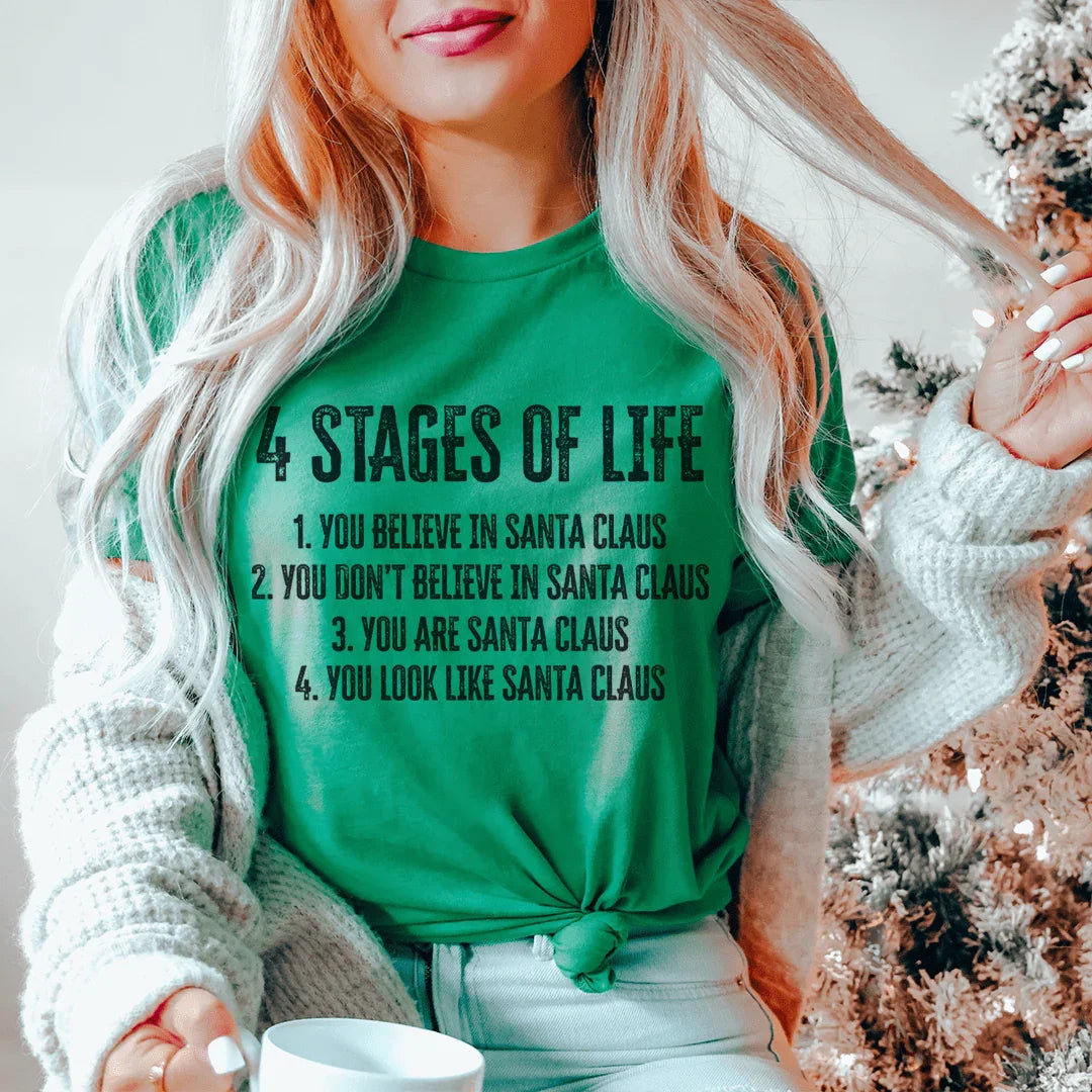 4 Stages Of Life Christmas Tee - WonderingCloth