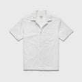 Mariner Terry Camp Collar Shirt - Brilliant White - WonderingCloth