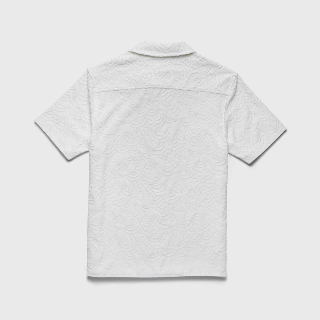Mariner Terry Camp Collar Shirt - Brilliant White - WonderingCloth