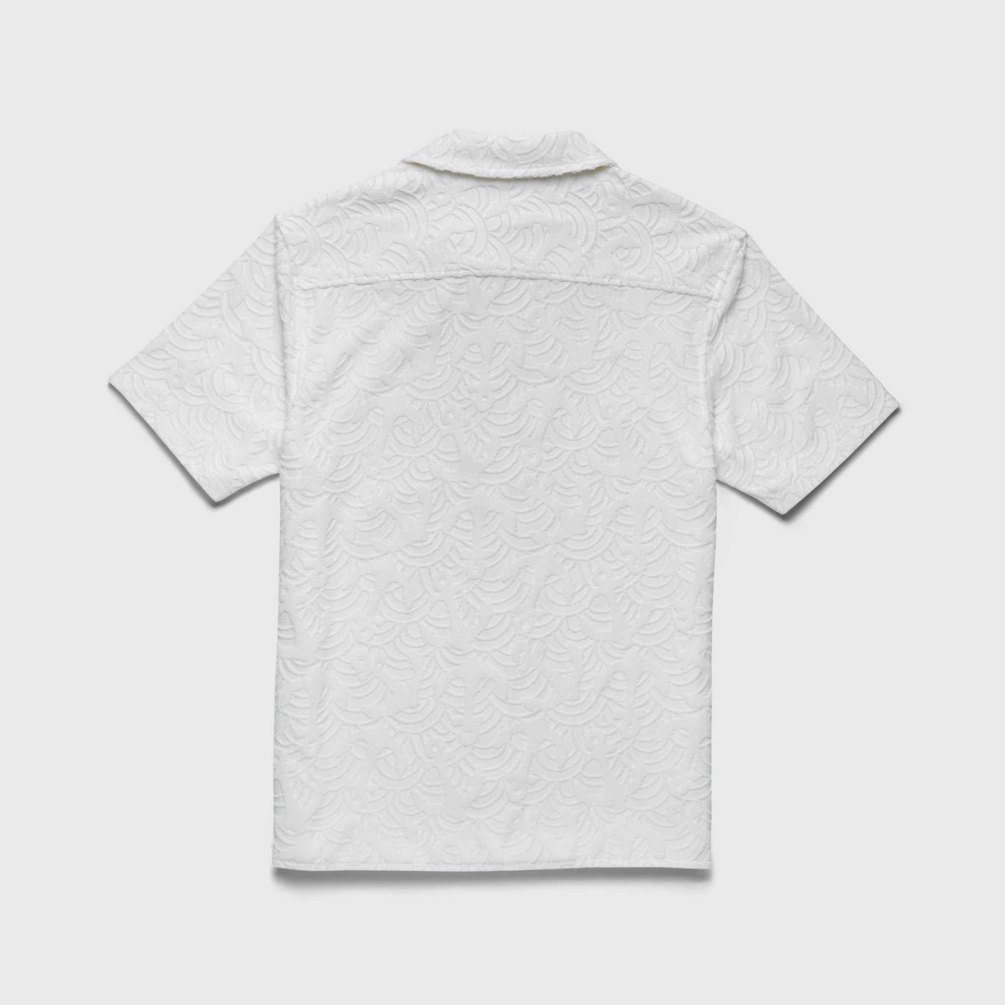 Mariner Terry Camp Collar Shirt - Brilliant White - WonderingCloth