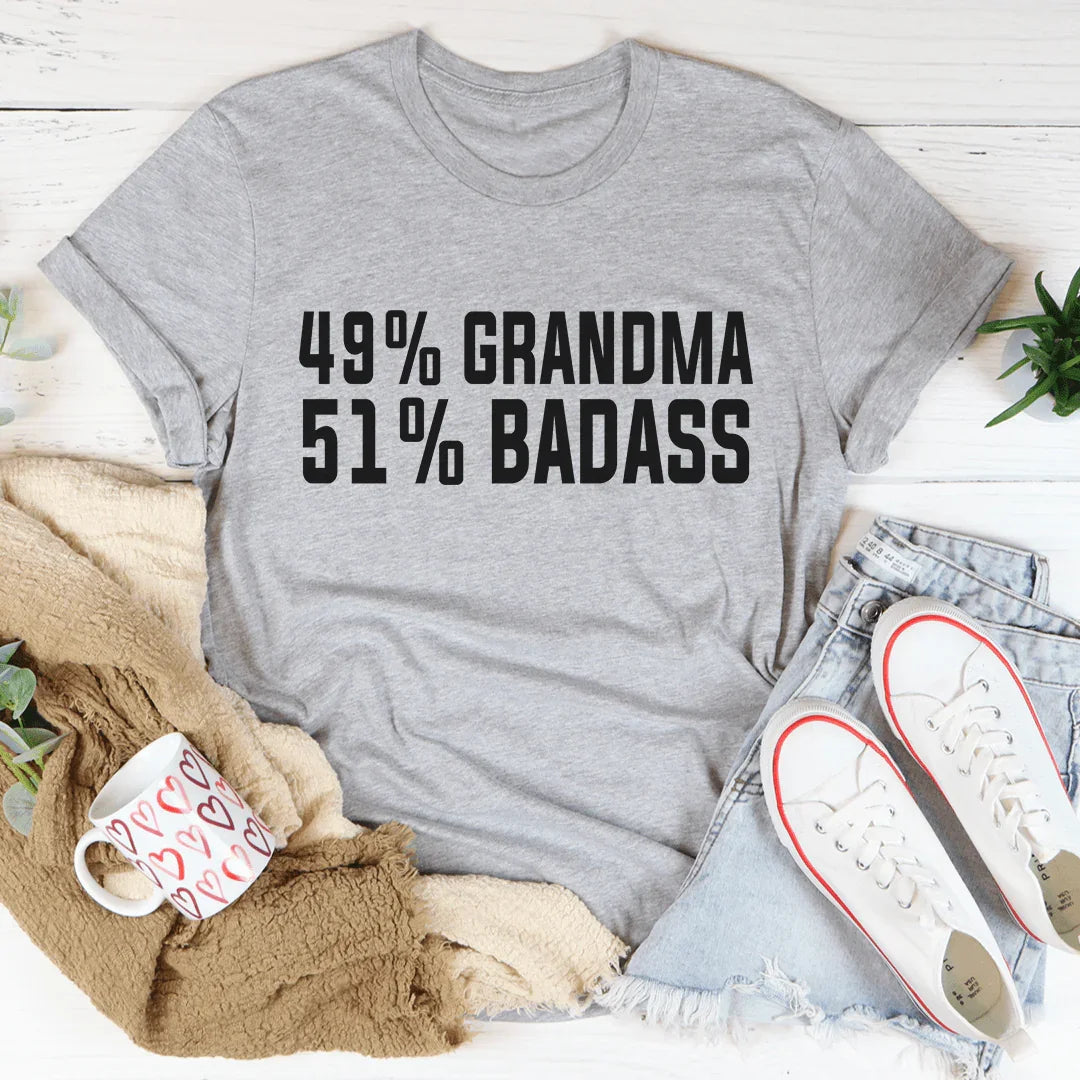 49% Grandma 51% Badass Tee - WonderingCloth