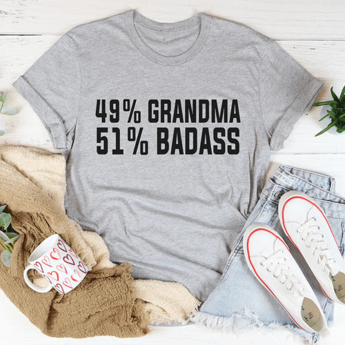 49% Grandma 51% Badass Tee - WonderingCloth
