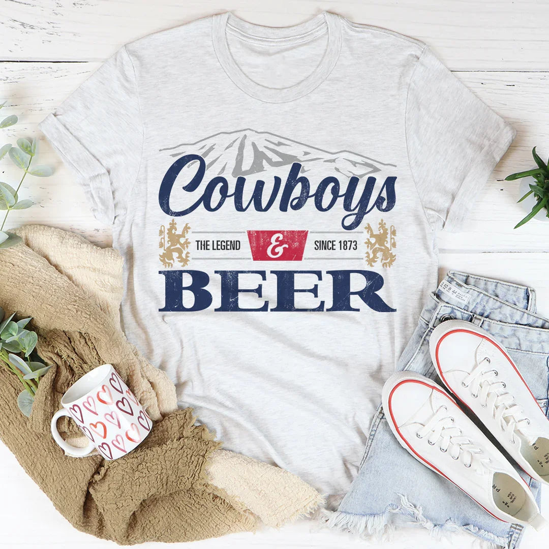 Cowboys & Beer Tee - WonderingCloth