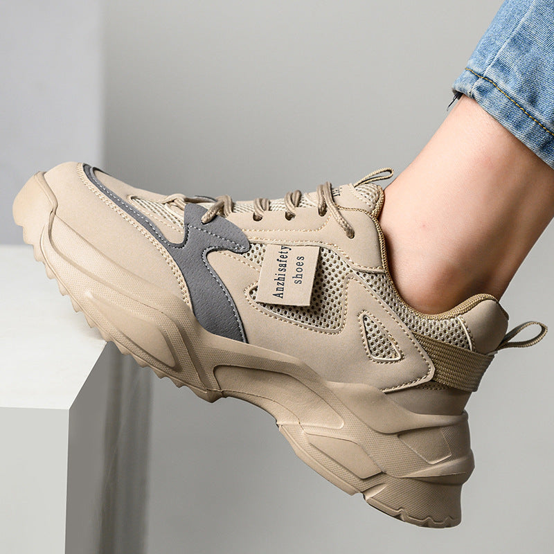 Lightweight Breathable Anti-Smash Work Shoes – Women's Safety Sneakers - WonderingCloth